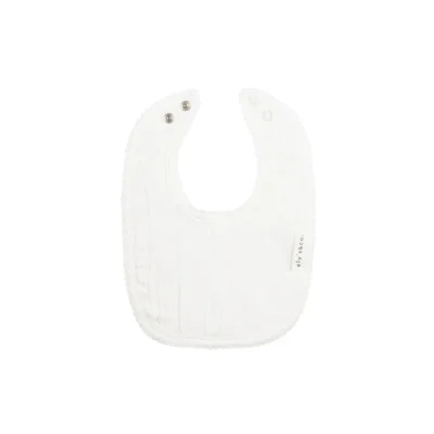 ELY`S & CO. MUSLIN BIB- white